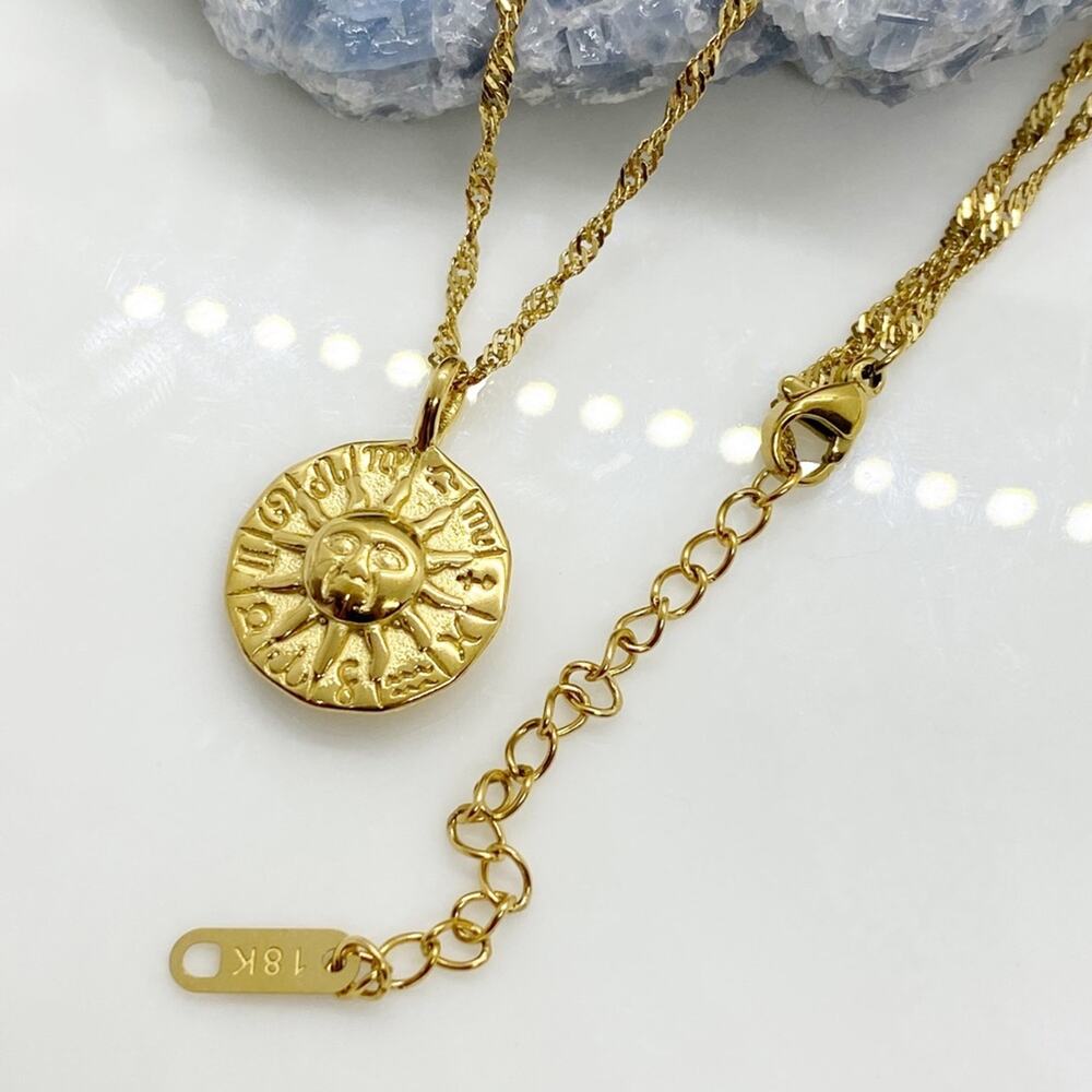 NEW Sun Zodiac Pendant Necklace - Picture 8 of 9
